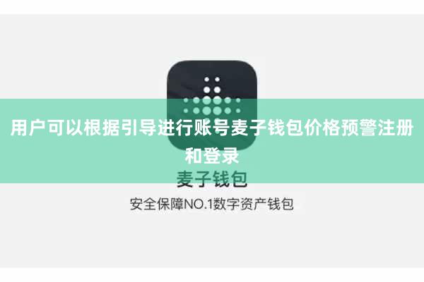 用户可以根据引导进行账号麦子钱包价格预警注册和登录