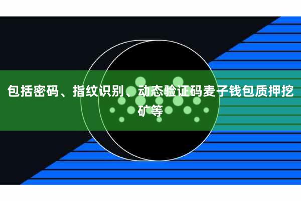 包括密码、指纹识别、动态验证码麦子钱包质押挖矿等