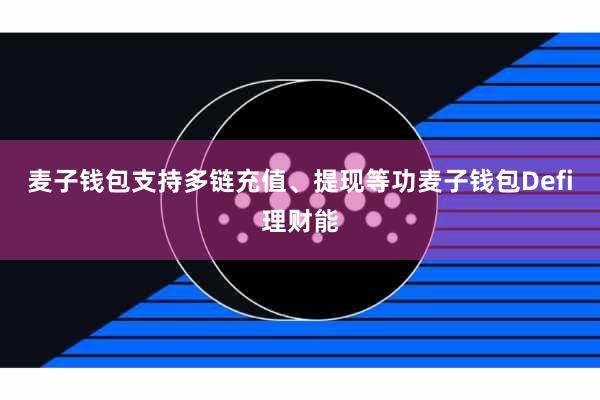 麦子钱包支持多链充值、提现等功麦子钱包Defi理财能